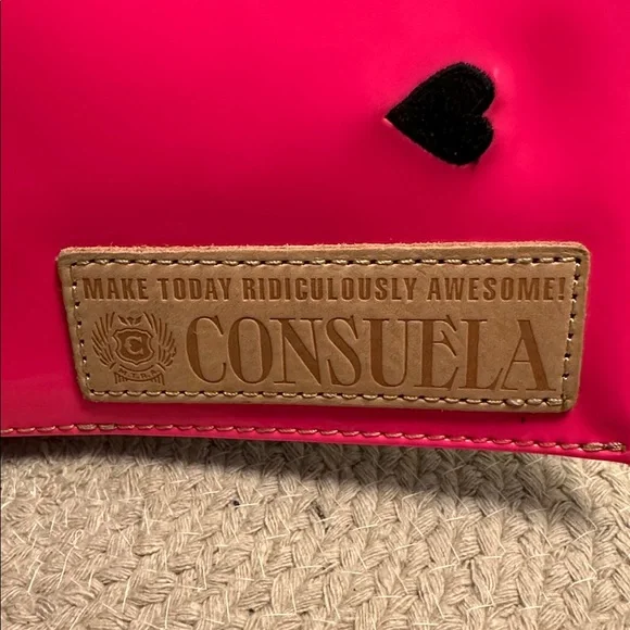 Consuela (Joan) Vibrant Pink Cover with Monogrammed Black Heart Accents - Picture 3 of 7